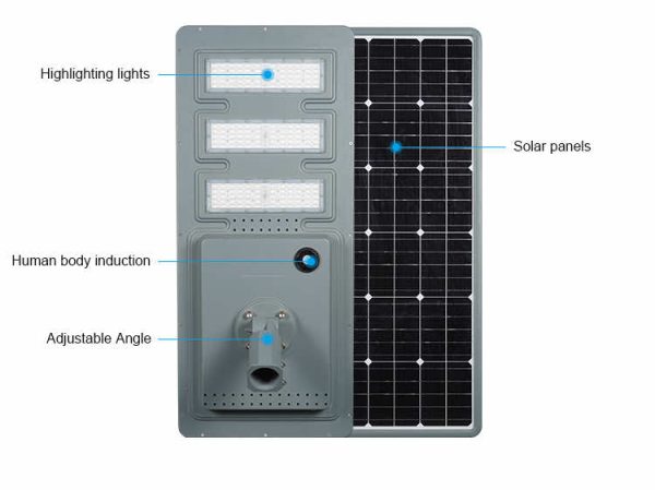 Outdoor Lighting Solar Energy Garden Lawn Lamp MPPT Integrated Solar Powered LED Street Light
