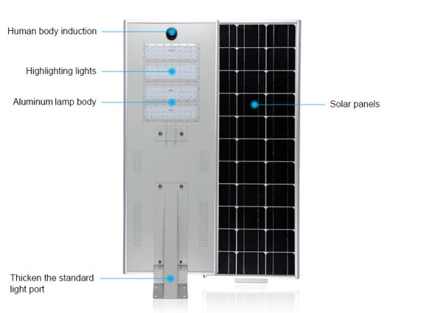 Outdoor Lighitng 100W Integreated Solar Power LED Street Light with SMD5050