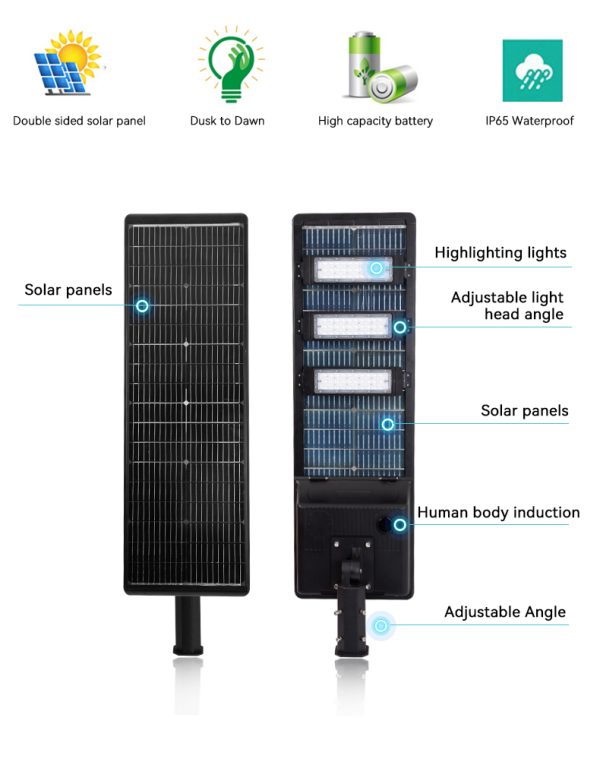 Intelligent Sensor Outdoor Luminaria All in One Solar Street LED Light