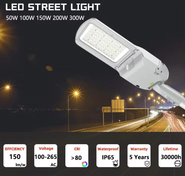 High Power Light Fancy Die Cast Aluminium 50w 80w 90w 100w 120w 150w 135w 200w 240w 250w 300w Led Street Light