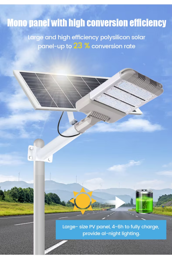 High Brightness SMD5050/SMD7070 Aluminum Waterproof IP65 LED Solar Street Light Module 50W -150W Solar Road Lamp